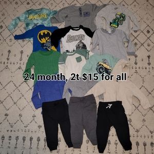 Bundle of long sleeve tshirts and pants